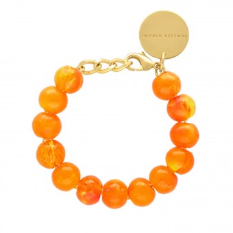 Armband "Mini Beads Marble" VANESSA BARONI -neon orange- 