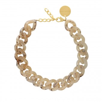 Kette "Flat Chain Necklace" VANESSA BARONI -taupe- 