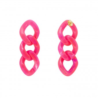 Ohrringe "Flat Chain" VANESSA BARONI -pink- 
