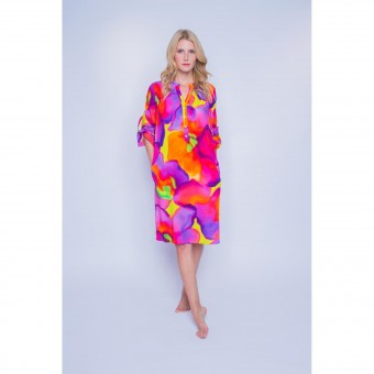 Kleid EMILY VAN DEN BERGH Muster -594 pink | lemon | orange- 